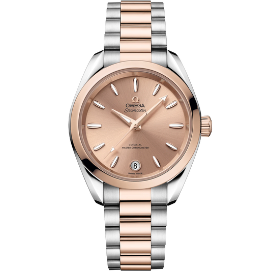 SEAMASTER AQUA TERRA SHADES 34 MM, STEEL - SEDNA™ GOLD ON STEEL - SEDNA™ GOLD