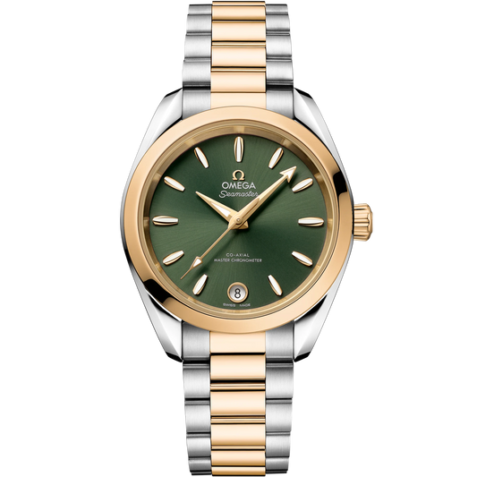 SEAMASTER AQUA TERRA SHADES 34 MM, STEEL - MOONSHINE™ GOLD ON STEEL - MOONSHINE™ GOLD