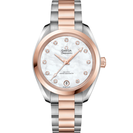 SEAMASTER AQUA TERRA 150M 34 MM, STEEL - SEDNA™ GOLD ON STEEL - SEDNA™ GOLD