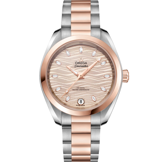 SEAMASTER AQUA TERRA 150M 34 MM, STEEL - SEDNA™ GOLD ON STEEL - SEDNA™ GOLD