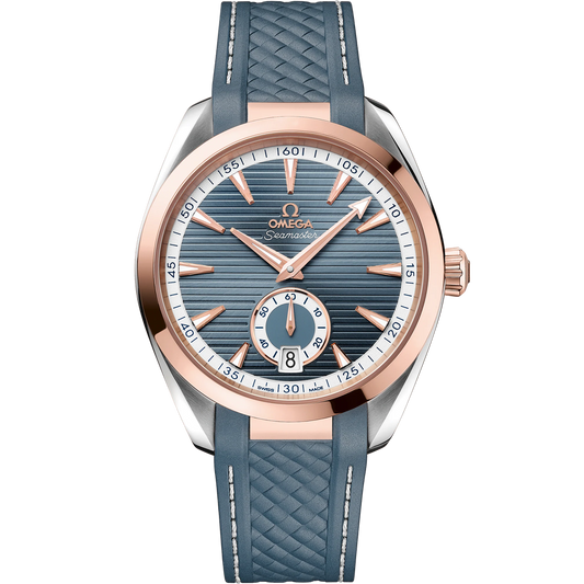SEAMASTER AQUA TERRA 150M 41 MM, STEEL - SEDNA™ GOLD ON RUBBER STRAP