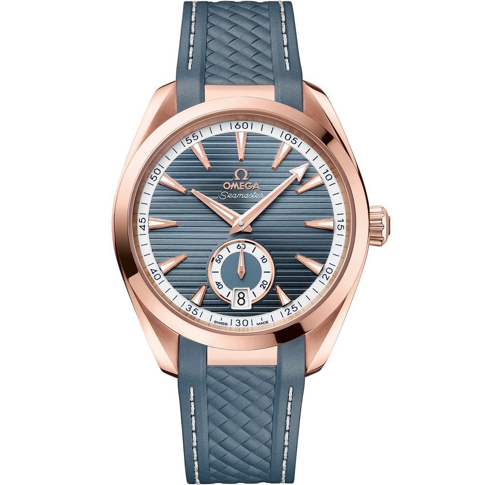 SEAMASTER AQUA TERRA 150M 41 MM, SEDNA™ GOLD ON RUBBER STRAP