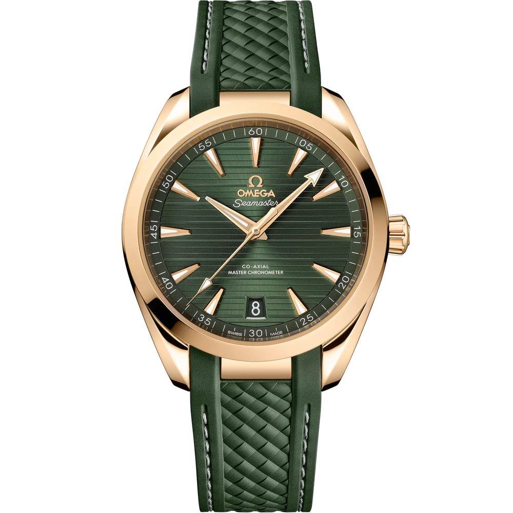 SEAMASTER AQUA TERRA 150M 41 MM, MOONSHINE™ GOLD ON RUBBER STRAP