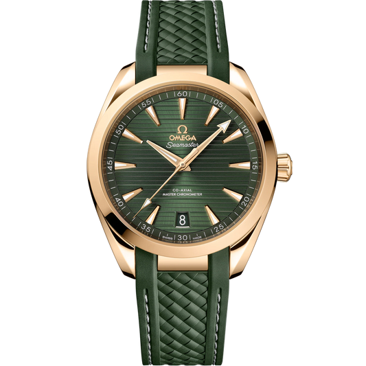 SEAMASTER AQUA TERRA 150M 41 MM, MOONSHINE™ GOLD ON RUBBER STRAP