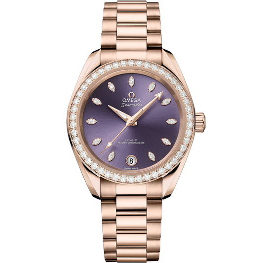 SEAMASTER AQUA TERRA SHADES 34 MM, SEDNA™ GOLD ON SEDNA™ GOLD