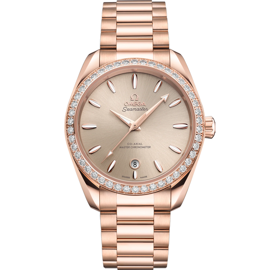 SEAMASTER AQUA TERRA SHADES 38 MM, SEDNA™ GOLD ON SEDNA™ GOLD