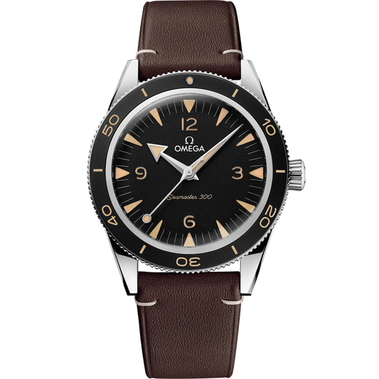 SEAMASTER 300 41 MM, STEEL ON LEATHER STRAP