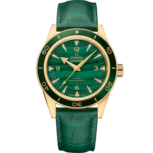 SEAMASTER SEAMASTER 300 41 MM, YELLOW GOLD ON LEATHER STRAP
