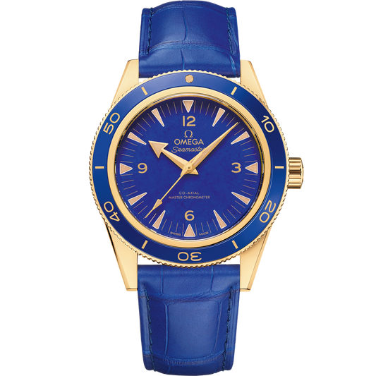 SEAMASTER SEAMASTER 300 41 MM, YELLOW GOLD ON LEATHER STRAP