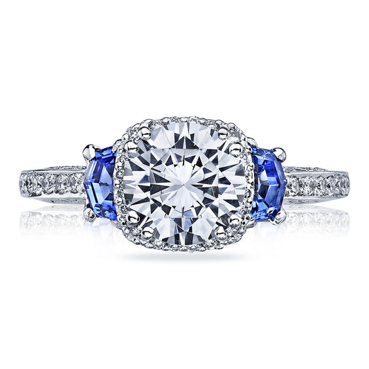 Round 3-Stone Engagement Ring