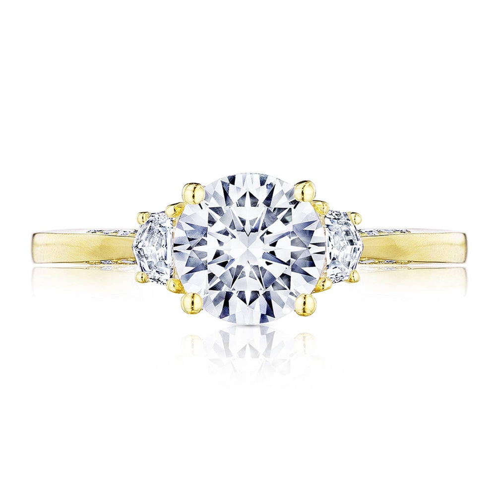 Round 3-Stone Engagement Ring