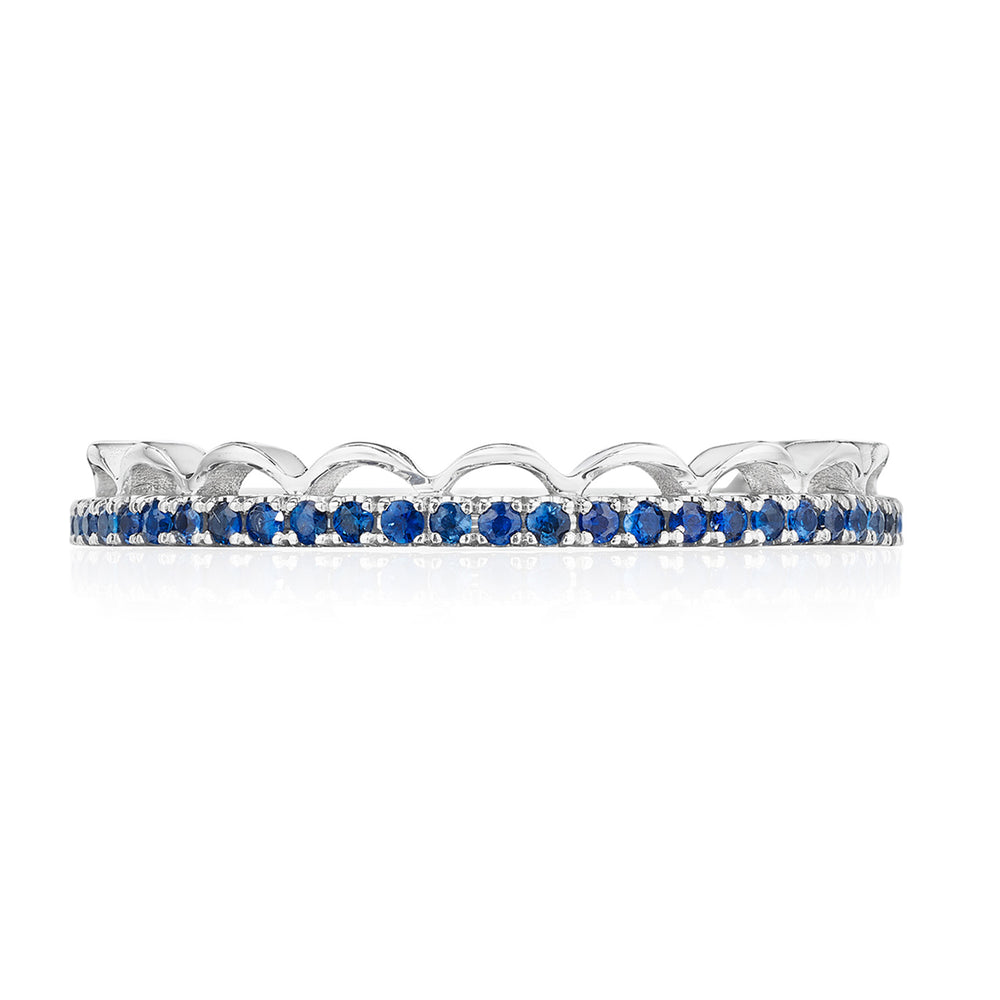 Crescent Crown Ring with Sapphire