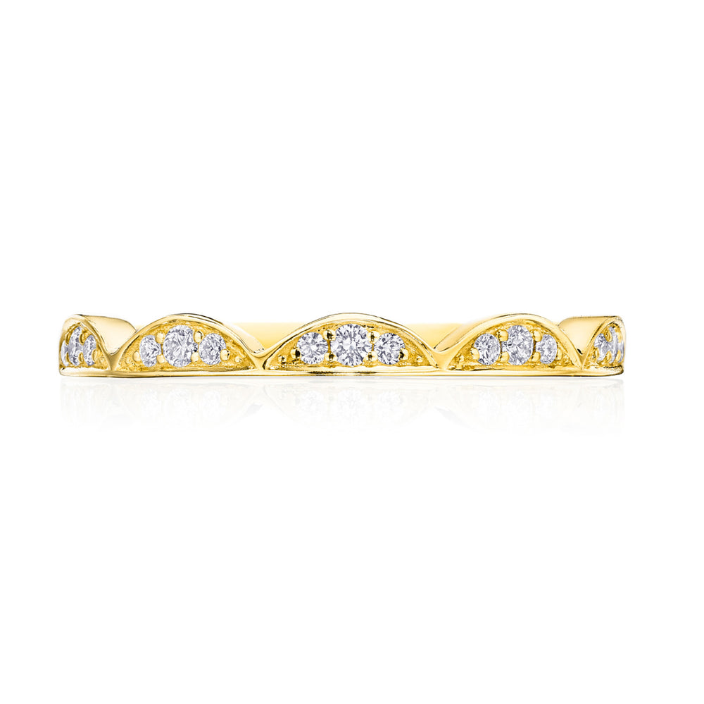 Crescent Crown Ring with Diamond