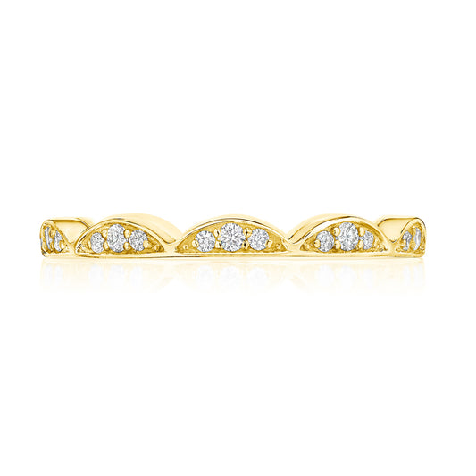 Crescent Crown Ring with Diamond