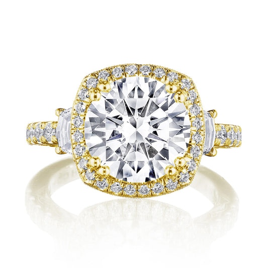 Cushion 3-Stone Engagement Ring