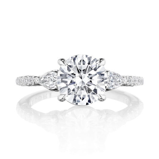 Round 3-Stone Engagement Ring