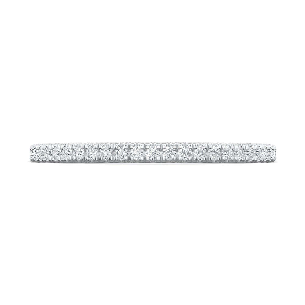 French Pavé Diamond Wedding Band