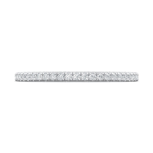 French Pavé Diamond Wedding Band