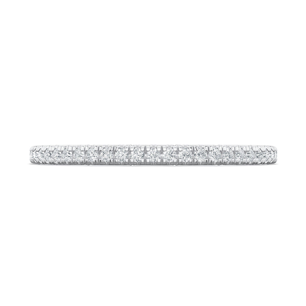 French Pavé Diamond Wedding Band
