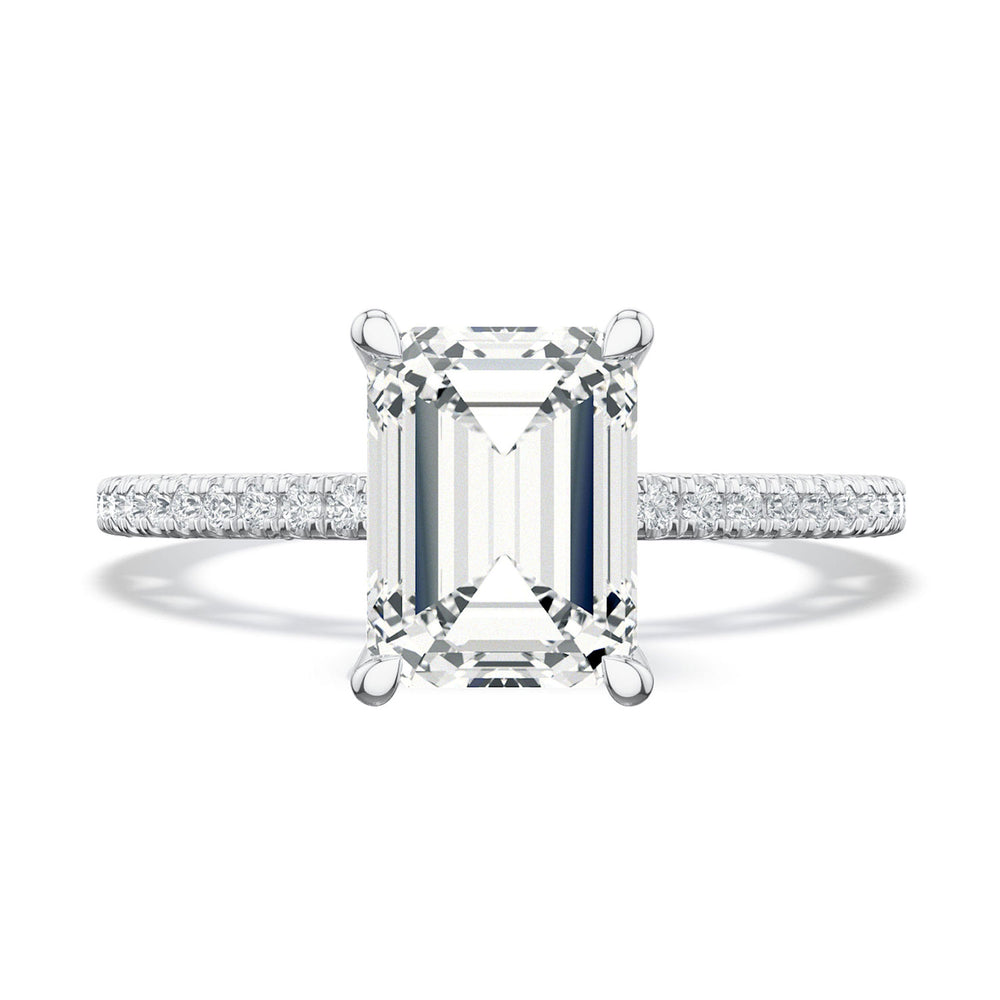 Emerald Solitaire Engagement Ring