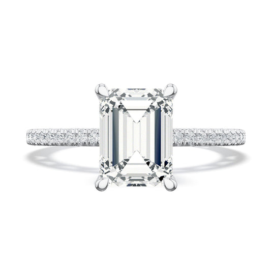 Emerald Solitaire Engagement Ring