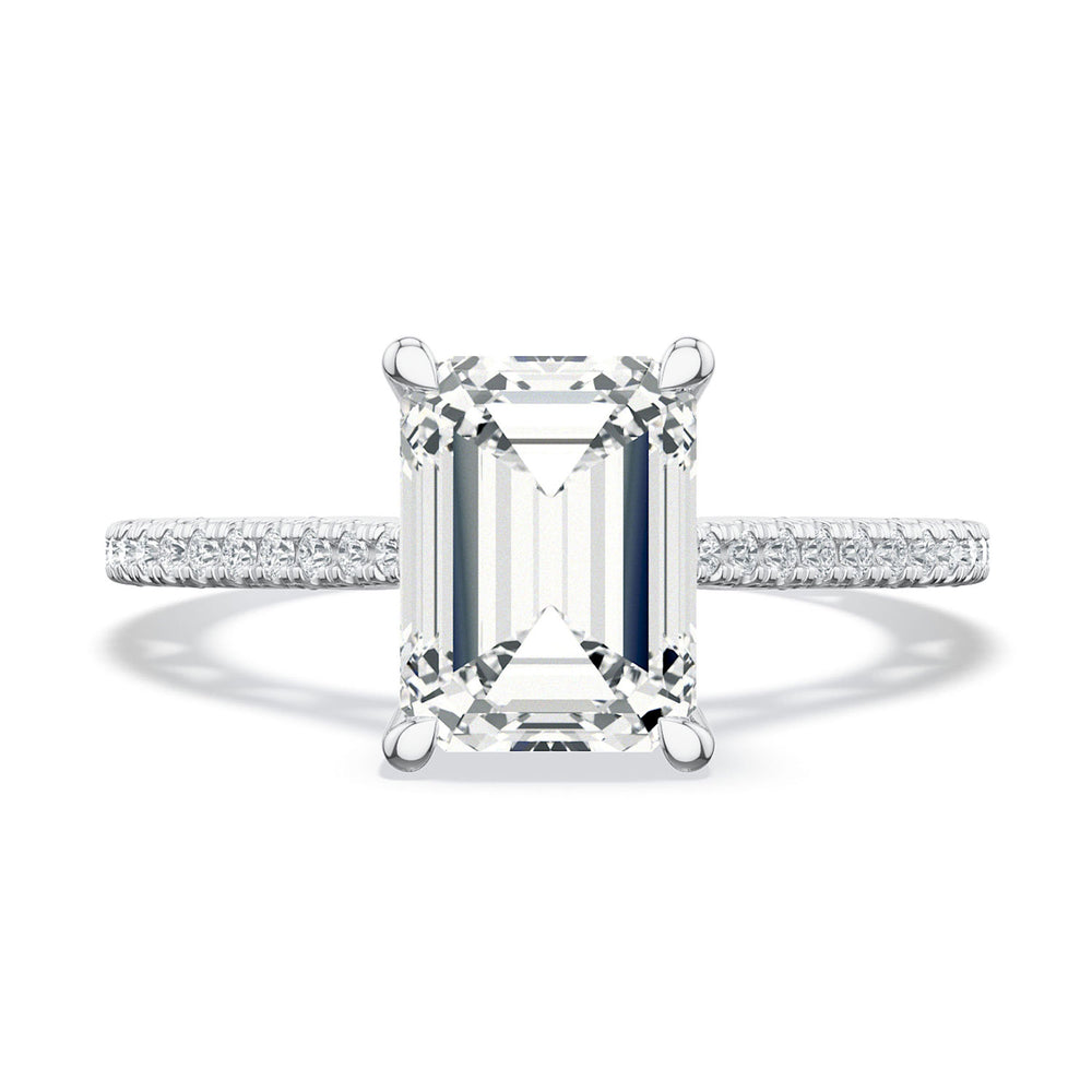 Emerald Solitaire Engagement Ring