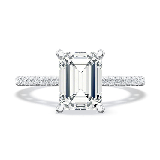 Emerald Solitaire Engagement Ring