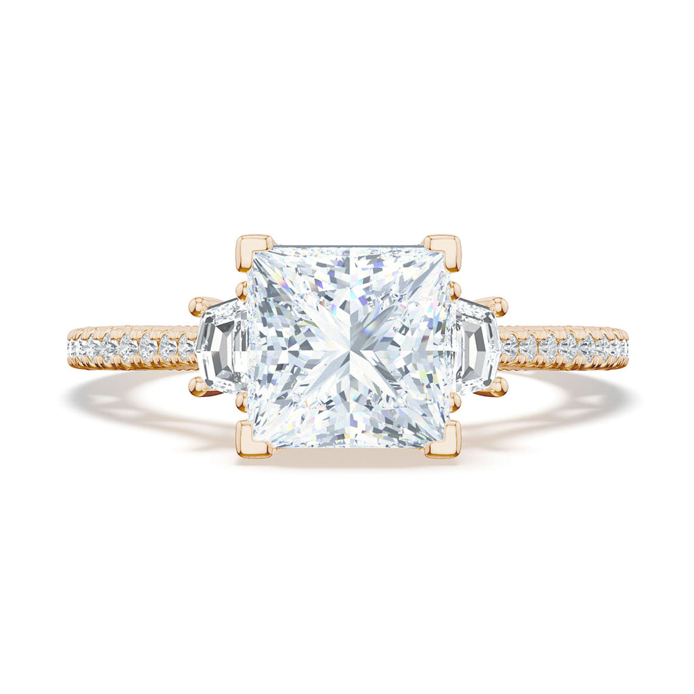 Princess 3-Stone Engagement Ring