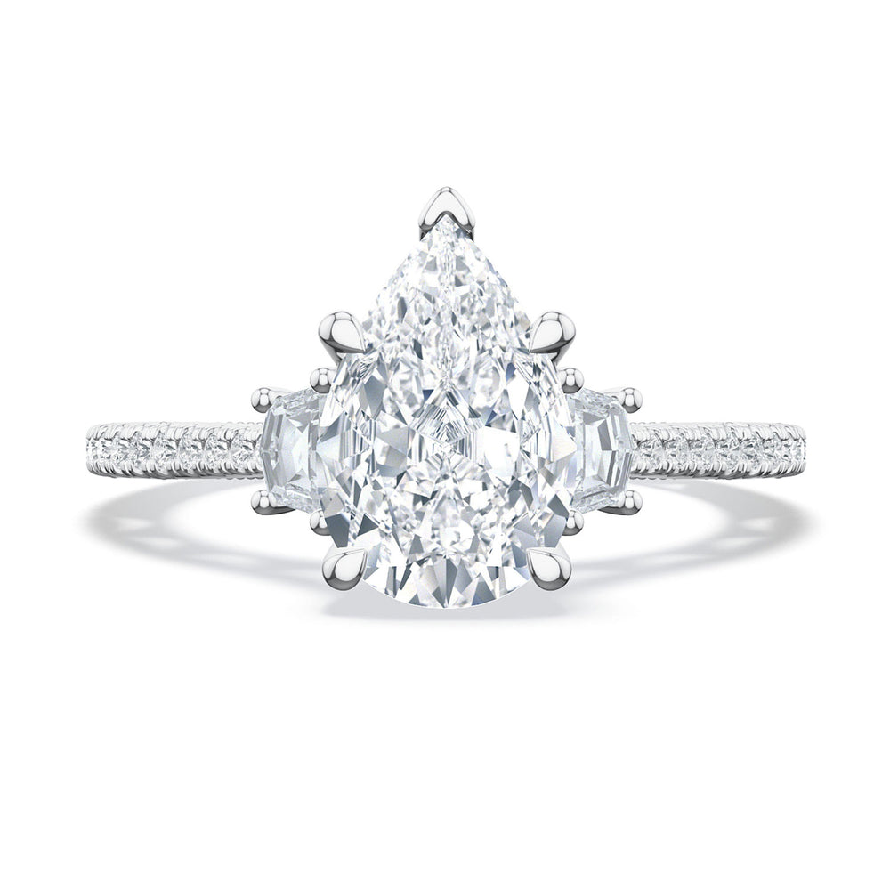 Pear 3-Stone Engagement Ring