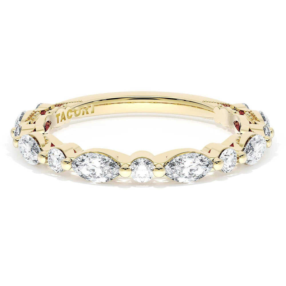 Marquise and Round Diamond Wedding Band, 2.80mm