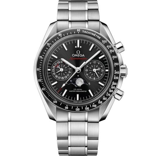 SPEEDMASTER MOONPHASE 44.25 MM, STEEL ON STEEL