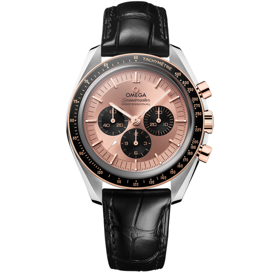 SPEEDMASTER MOONWATCH PROFESSIONAL 42 MM, STEEL - SEDNA™ GOLD ON ALLIGATOR
