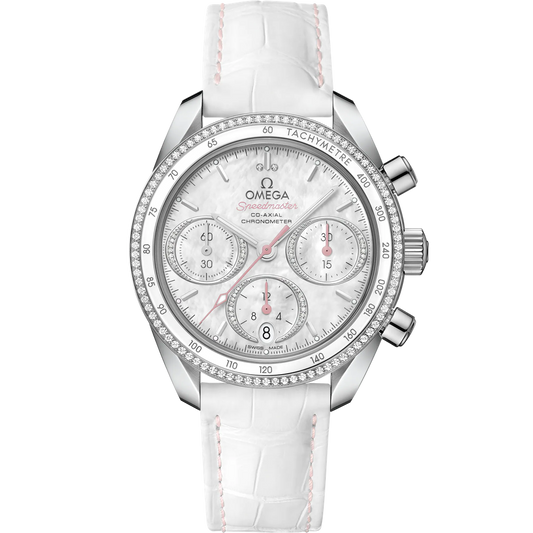 SPEEDMASTER 38 MM, STEEL ON LEATHER STRAP
