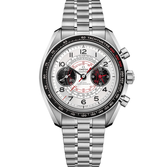 SPEEDMASTER CHRONOSCOPE 43 MM, STEEL ON STEEL