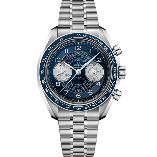 SPEEDMASTER CHRONOSCOPE 43 MM, STEEL ON STEEL