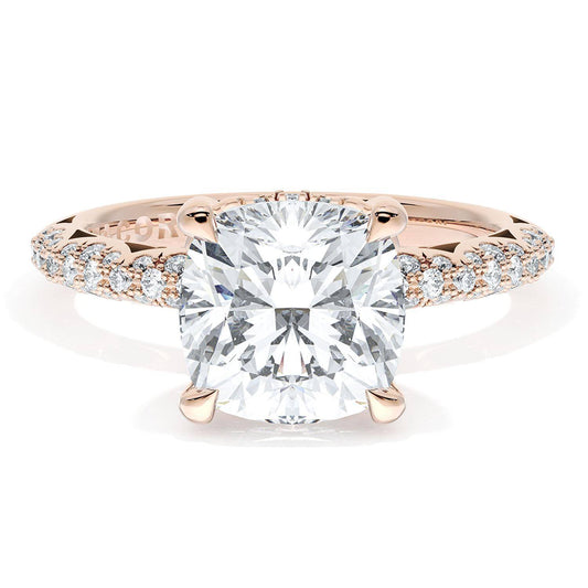 Cushion Bloom Engagement Ring