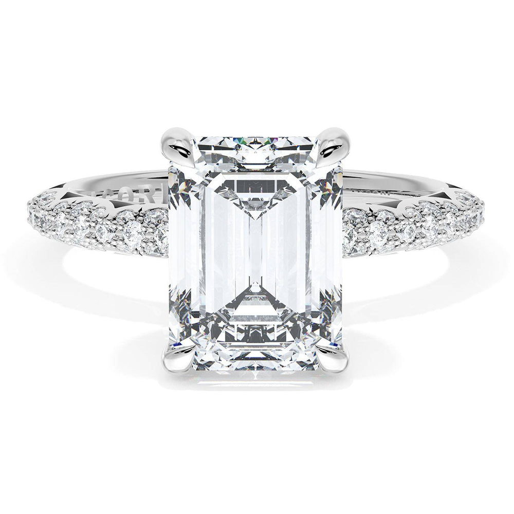 Emerald Bloom Engagement Ring