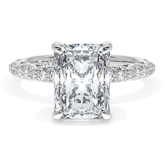 Radiant Bloom Engagement Ring