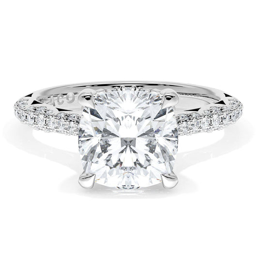 Cushion Bloom Engagement Ring