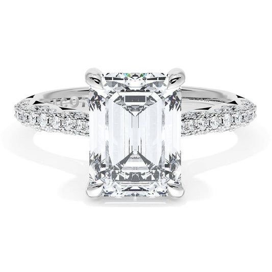 Emerald Bloom Engagement Ring