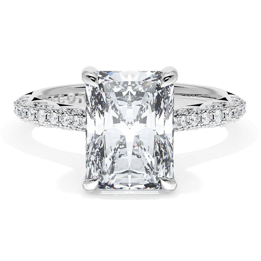 Radiant Bloom Engagement Ring