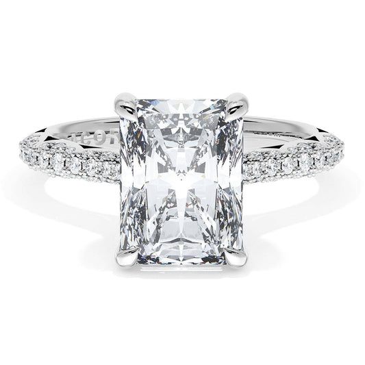 Radiant Bloom Engagement Ring