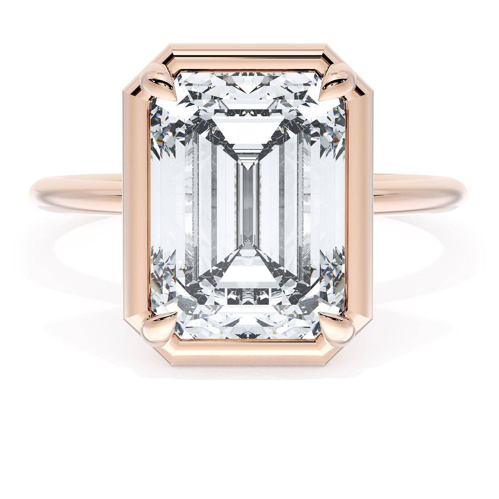 Emerald Solitaire Engagement Ring