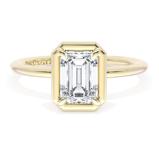 Emerald Solitaire Engagement Ring