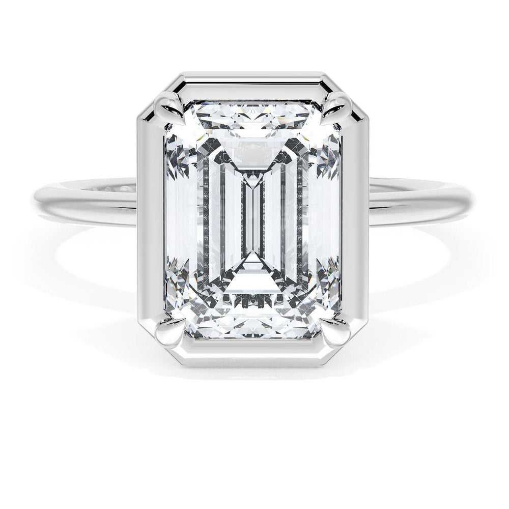 Emerald Solitaire Engagement Ring