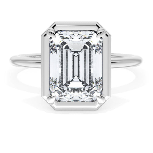 Emerald Solitaire Engagement Ring