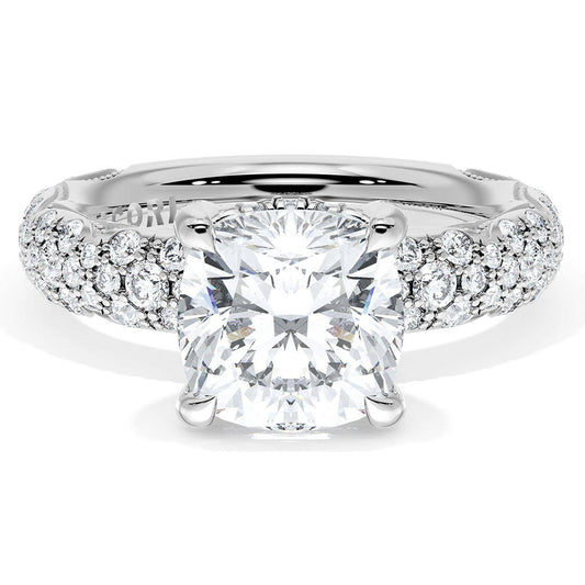 Cushion Bloom Engagement Ring
