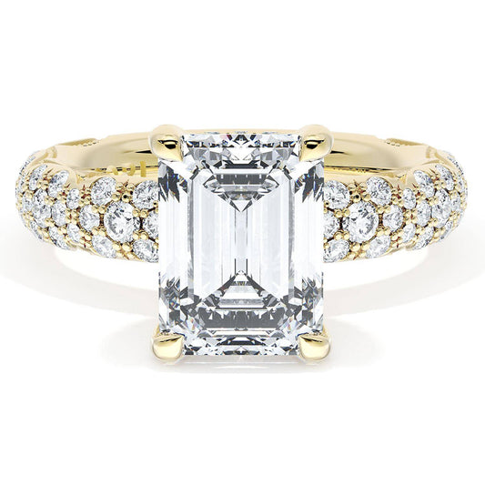 Emerald Bloom Engagement Ring