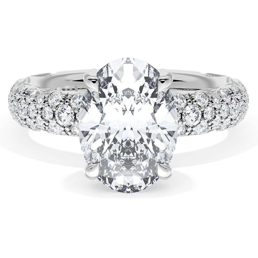 Oval Bloom Engagement Ring
