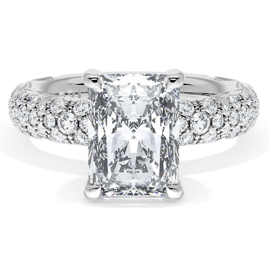 Radiant Bloom Engagement Ring